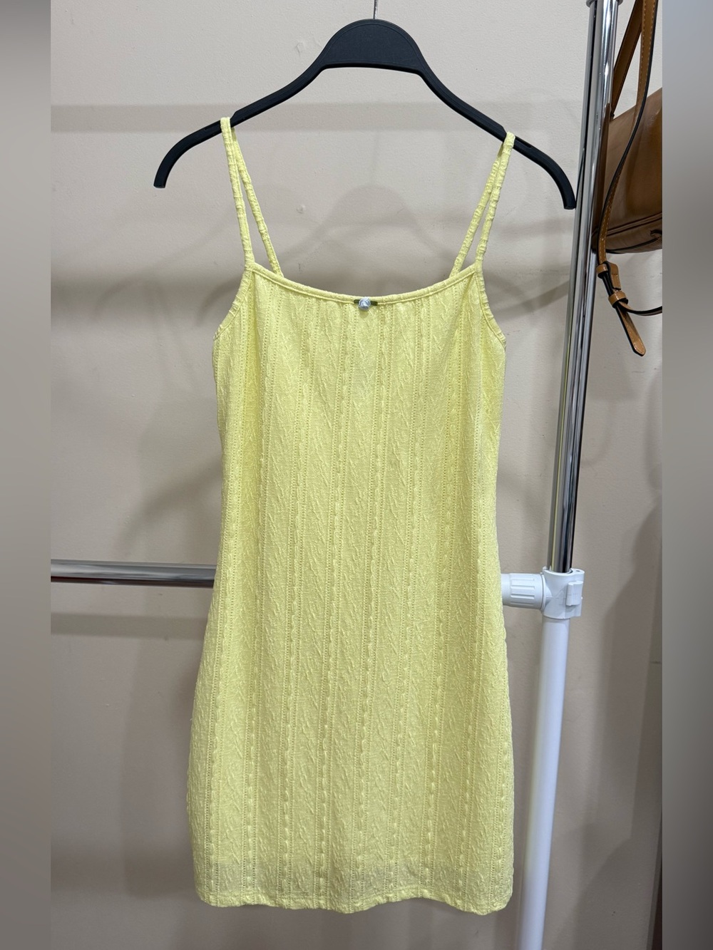 Wild Fable Yellow Textured Mini Dress Size XS Adjustable Straps